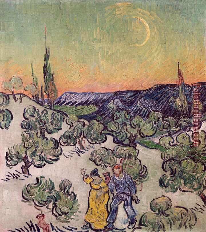 Vincent van Gogh Moonlit Landscape